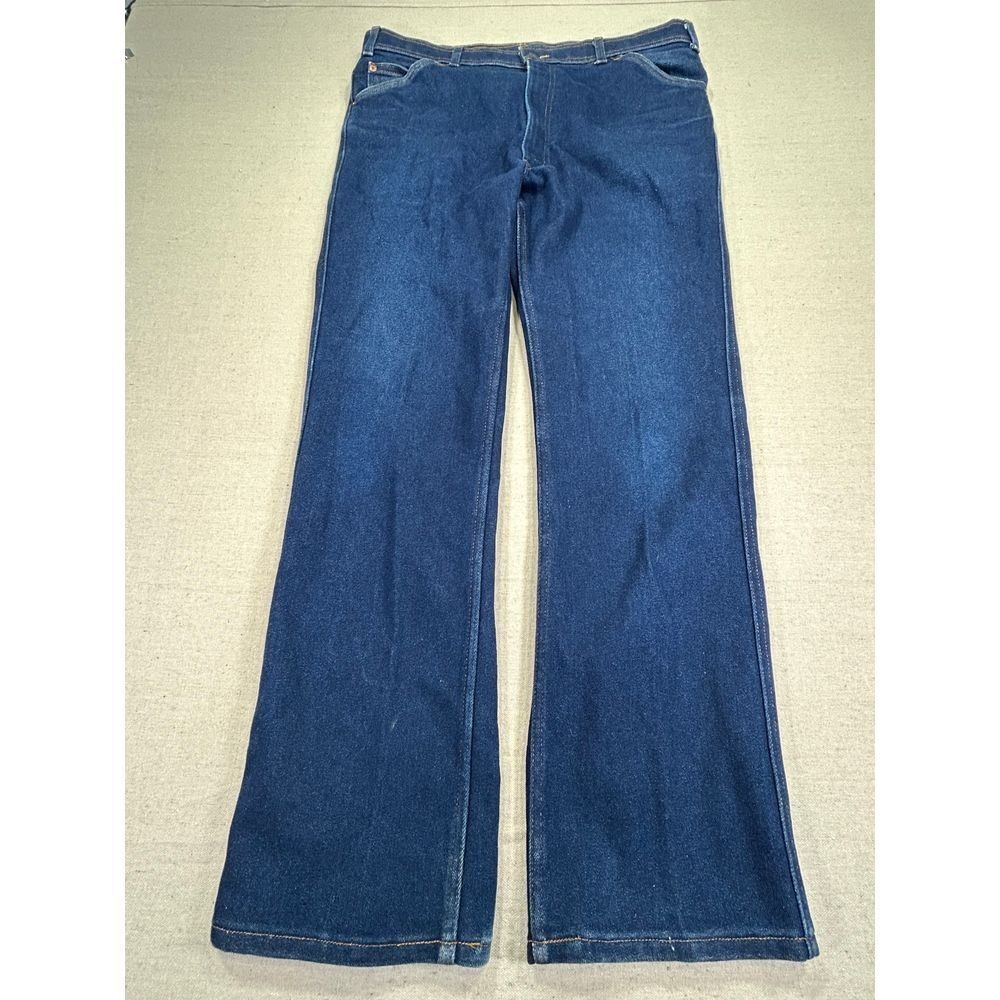 Levi's Vintage Orange Tab Mens 38 Dark Denim Blue Jeans Straight Leg OrangeTab